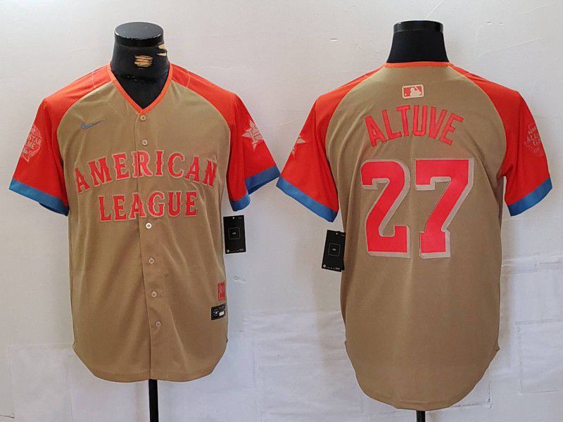 Men Houston Astros 27 Altuve Orange All star 2024 Nike MLB Jersey style 1